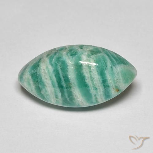 6.39ct Natural Verde frío Amazonita, Marquesa, Opaco