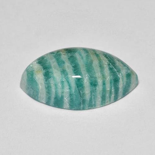 Amazonita verde natural de 6,92 ct, marquesa, opaco