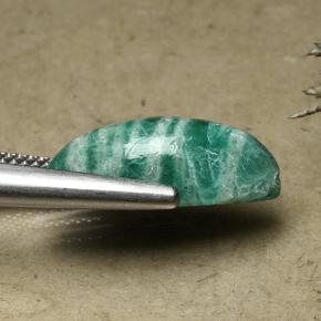 Amazonita Verde pino natural de 8.07 ct, Marquesa, Opaco