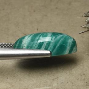 Amazonita Verde pino natural de 7.52 ct, Marquesa, Opaco