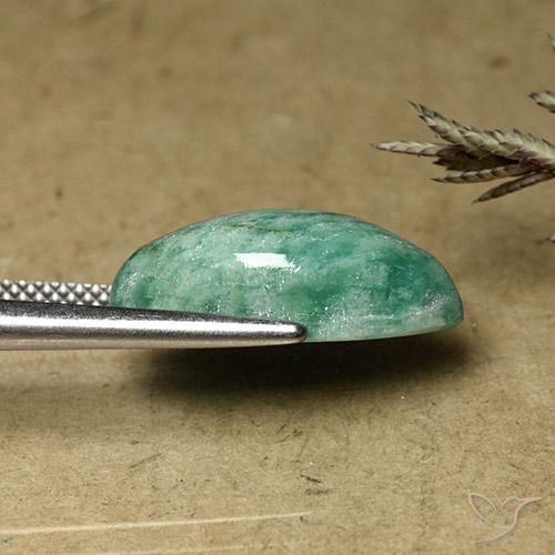 Amazonita Verde pino natural de 7.65 ct, Marquesa, Opaco