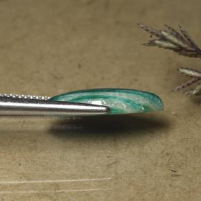 Amazonita verde-azul natural de 4,08 ct, marquesa, opaco