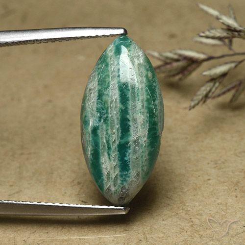 6.00ct Natural Verde medio Amazonita, Marquesa, Opaco
