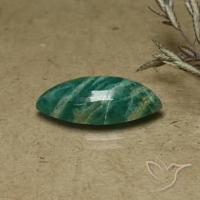 Amazonita Verde pino natural de 6.82 ct, Marquesa, Opaco