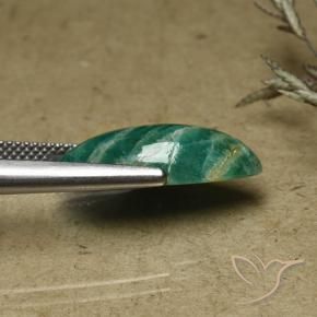 Amazonita Verde pino natural de 6.82 ct, Marquesa, Opaco