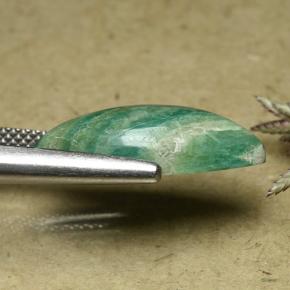 Amazonita Verde-azul natural de 6.13 ct, Marquesa, Opaco