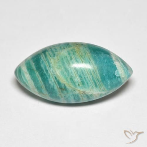 Amazonita Verde frío natural de 9.14 ct, Marquesa, Opaco