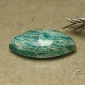 Amazonita Verde pino natural de 6.84 ct, Marquesa, Opaco