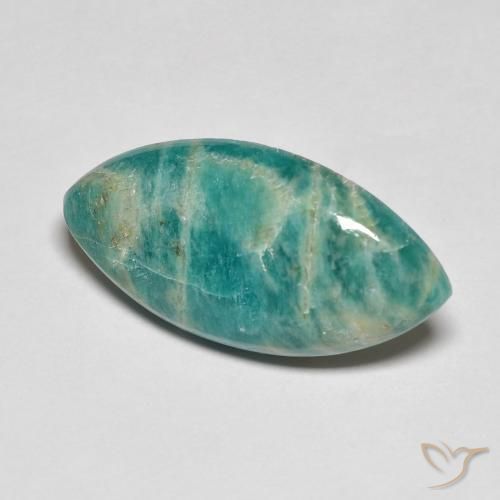 Amazonita Verde pino natural de 5.60 ct, Marquesa, Opaco