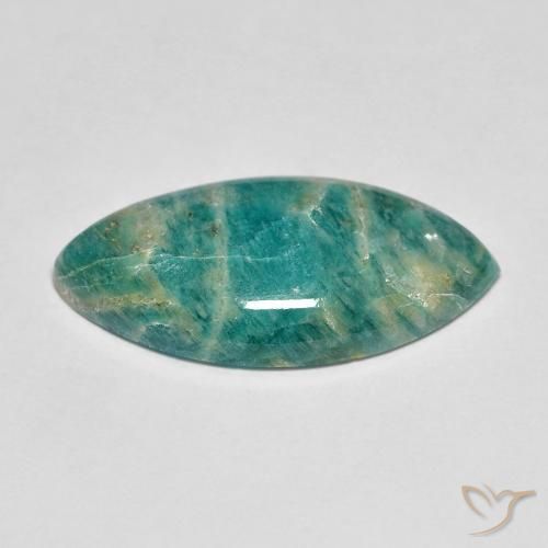 Amazonita Verde pino natural de 5.60 ct, Marquesa, Opaco