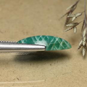 Amazonita azul verdoso natural de 6,72 ct, marquesa, opaco