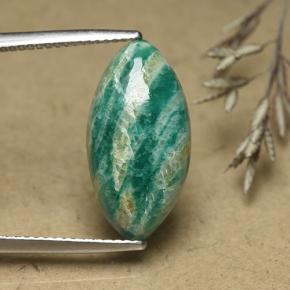 Amazonita Verde-azul natural de 5.95 ct, Marquesa, Opaco