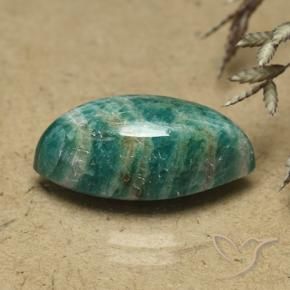 Amazonita Verde pino natural de 7.17 ct, Marquesa, Opaco