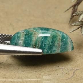 Amazonita Verde pino natural de 7.17 ct, Marquesa, Opaco