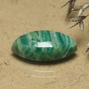 Amazonita Verde pino natural de 6.10 ct, Marquesa, Opaco