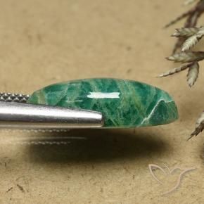 Amazonita Verde pino natural de 6.10 ct, Marquesa, Opaco