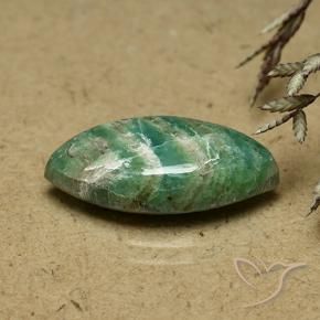 Amazonita Verde pino frío natural de 6.79 ct, Marquesa, Opaco