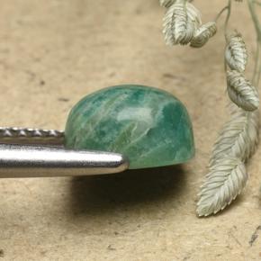 Amazonita azul verdoso natural de 1,97 ct, corte cojín, opaco