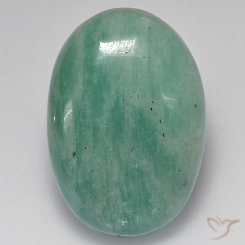 27.96ct Natural Verde musgo Amazonita, Ovalada, Translúcido