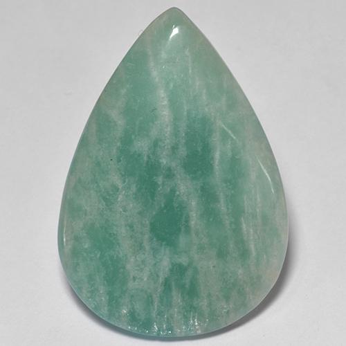 Amazonita turquesa natural de 17,50 ct, en forma de pera, translúcido