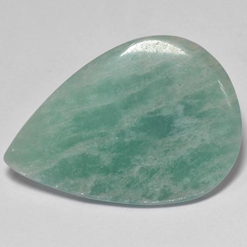 Amazonita turquesa natural de 17,50 ct, en forma de pera, translúcido