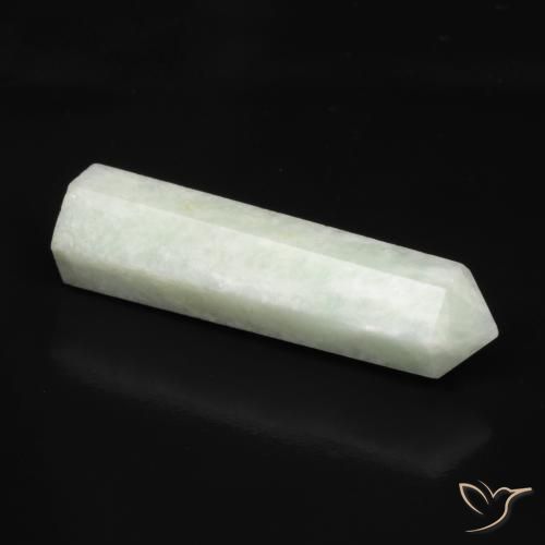 Amazonita verde gris natural de 21,46 ct, forma elegante, translúcido