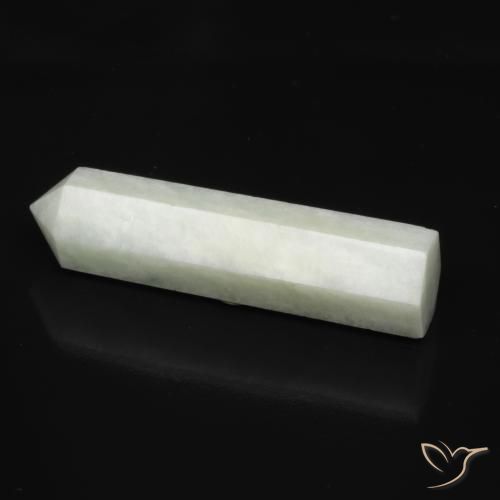 Amazonita verde gris natural de 21,46 ct, forma elegante, translúcido