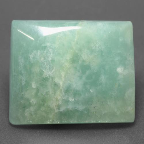 Amazonita Verde pálido natural de 25.74 ct, Corte Baguette, Translúcido