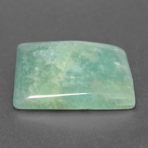 Amazonita Verde pálido natural de 25.74 ct, Corte Baguette, Translúcido
