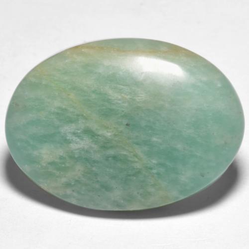 Amazonita Verde azulado natural de 14.79 ct, Corte Óvalo, Translúcido