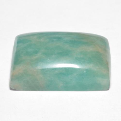 Amazonita verde azulado natural de 14,98 ct, corte baguette, translúcido