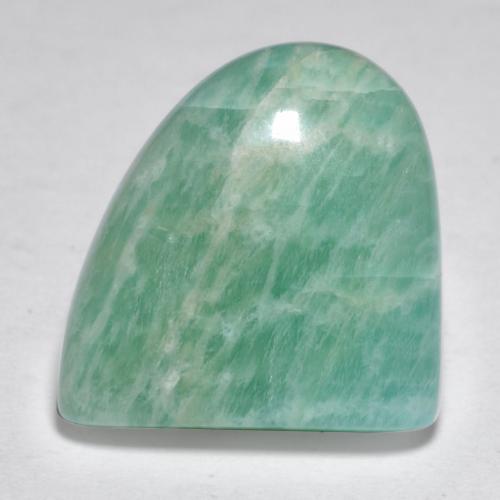Amazonita verde azulado natural de 9,26 ct, forma elegante, translúcido