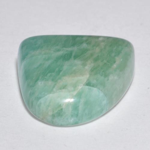 Amazonita verde azulado natural de 9,26 ct, forma elegante, translúcido
