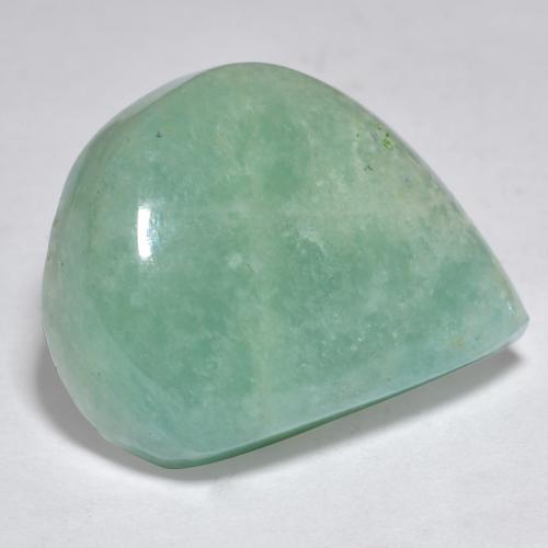 Amazonita verde natural de 21,42 ct, forma elegante, translúcido
