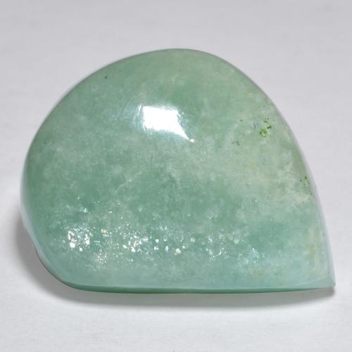 Amazonita verde natural de 21,42 ct, forma elegante, translúcido