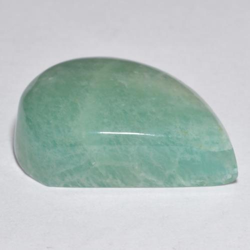 Amazonita verde natural de 21,42 ct, forma elegante, translúcido