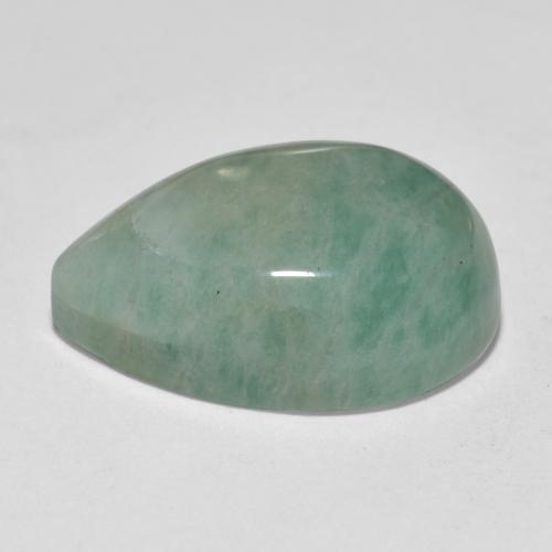 Amazonita Azul-verde natural de 17.83 ct, En forma de pera, Translúcido