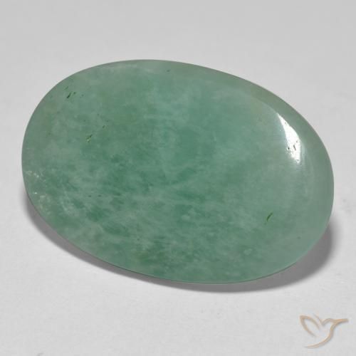 18.36ct Natural Verde azulado Amazonita, Ovalada, Translúcido