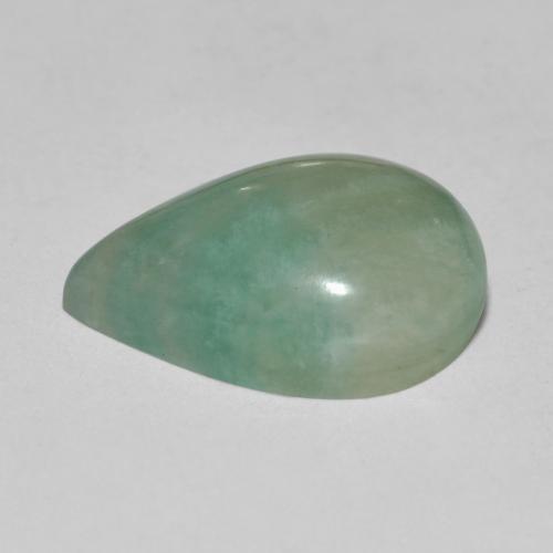 Amazonita Verde musgo cálido natural de 6.29 ct, En forma de pera, Translúcido
