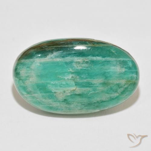 40.10ct Natural Verde frío Amazonita, Ovalada, Opaco