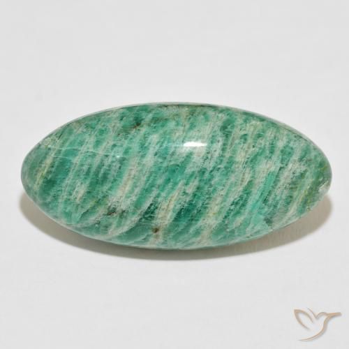 40.94ct Natural Verde medio Amazonita, Ovalada, Opaco
