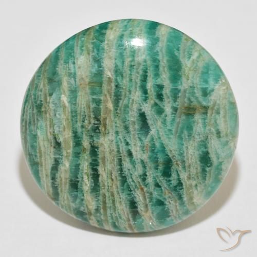 62.29ct Natural Verde pino Amazonita, Redondo, Opaco