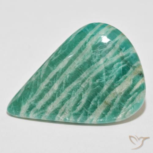 51.56ct Natural Verde frío Amazonita, En forma de pera, Opaco