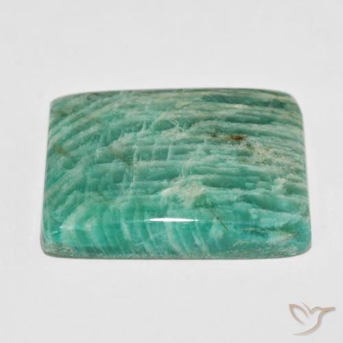 Amazonita Verde frío natural de 75.66 ct, Forma Cojín, Opaco