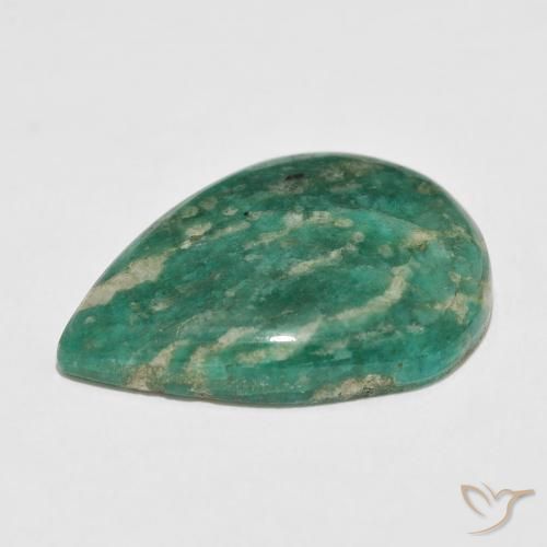 Amazonita Verde pino natural de 29.21 ct, En forma de pera, Opaco