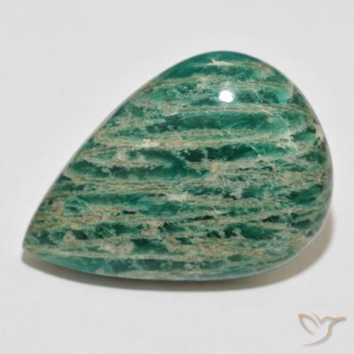 60.98ct Natural Verde pino Amazonita, En forma de pera, Opaco