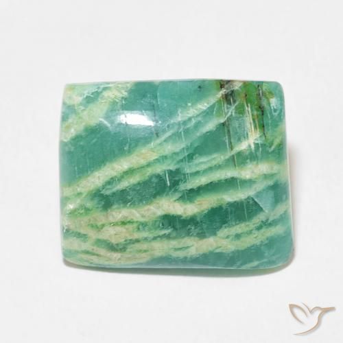12.36ct Natural Verde medio Amazonita, Corte Baguette, Opaco