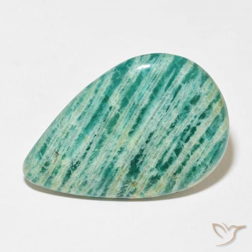 32.33ct Natural Verde frío Amazonita, En forma de pera, Opaco