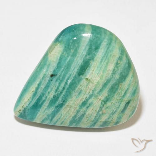 33.61ct Natural Verde medio Amazonita, En forma de pera, Opaco