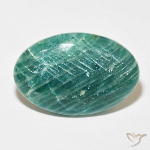 59.73ct Natural Verde pino Amazonita, Ovalada, Opaco